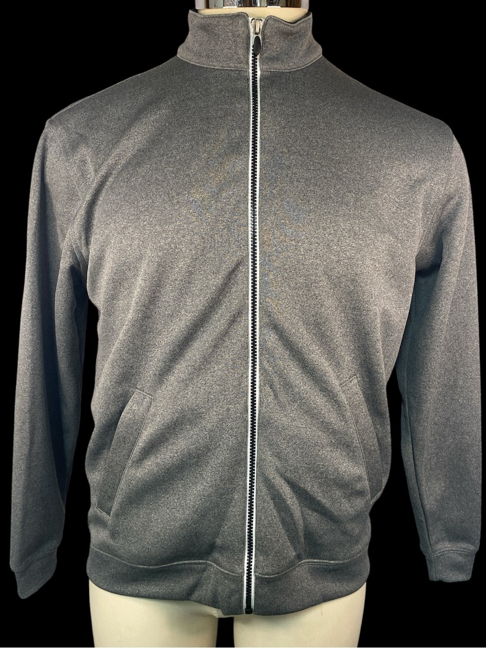 Pebble Beach Men's Full-Zip Performance Jacket - Gray Medium